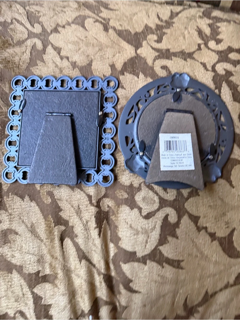 Decorative Enamel and Jewel Accent Picture Frames - Set of 2